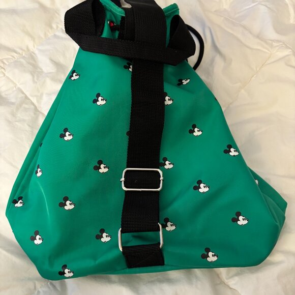 Forever 21 x Disney Mickey Mouse Print Mini Backpack Sling Bag Green - Picture 6 of 7